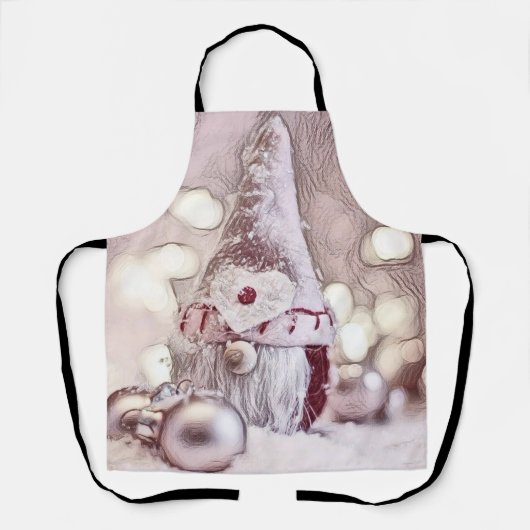 ピンクの格言は雪の水の色絵画の エプロン (正面)