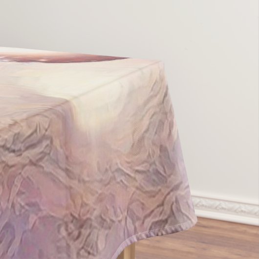 ピンクの格言は雪の水の色絵画の テーブルクロス (インサイチュ)