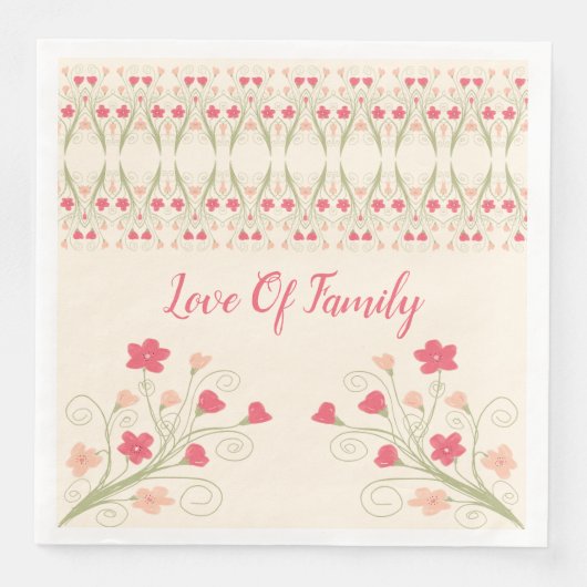 ピンクの桃と緑が咲く (正面)