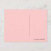 ピンクの桃のスパイラル抽象ハートブランクバック ポストカード (裏面)