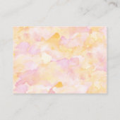 ピンクの桃の本ベビー赤ちゃんシャワー挿入カード エンクロージャーカード (裏面)