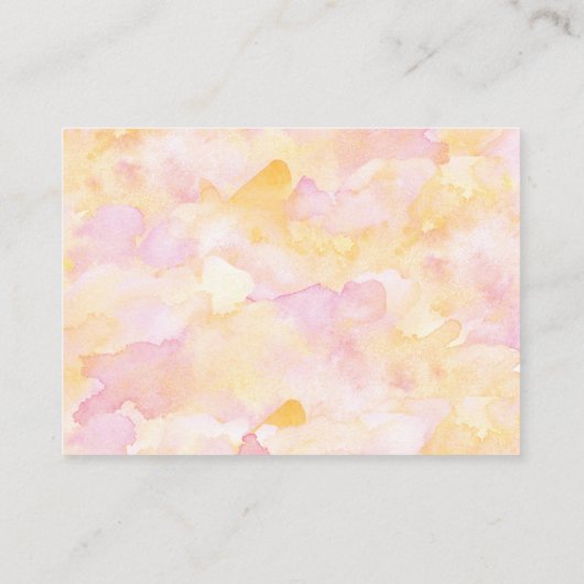 ピンクの桃の本ベビー赤ちゃんシャワー挿入カード エンクロージャーカード (裏面)