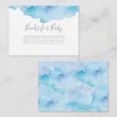 ピンクの桃の本ベビー赤ちゃんシャワー挿入カード エンクロージャーカード (正面/裏面)