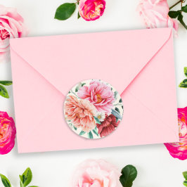 ピンクの桃の芍薬 バーガンディーの花 葉 ラウンドシール