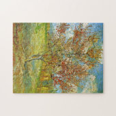 ピンクの桃の花の回想マヴェ ジグソーパズル (横)