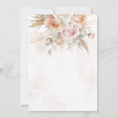 ピンクの桃の花イースターブランチ 招待状 (裏面)