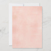 ピンクの桃の金ゴールドムーンベビーシャワー女の子 招待状 (裏面)