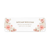 ピンクの桃フローラ ラベル (正面)