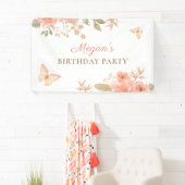 ピンクの桃フローラ 横断幕 (インサイチュ)