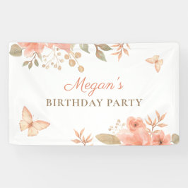 ピンクの桃フローラ 横断幕