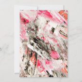 ピンクの桃色のローズゴールドの筆致 アクリル スイート16 招待状 (裏面)