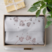 ピンクの桃色の輝くハートの幾何学的なエレガント 薄葉紙 (ギフト)