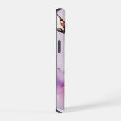 ピンクの桜とラベンダー iPhone / iPad ケース (右側面)