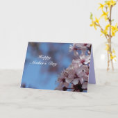 ピンクの桜と母の日おめでとう カード (黄色い花)