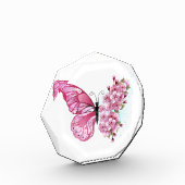 ピンクの桜と蝶 フォトブロック (左)