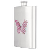 ピンクの桜と蝶 フラスク (左)