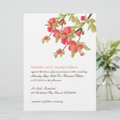 ピンクの桜のウェディング招待状 招待状 (スタンド正面)