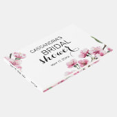 ピンクの桜のグリーン ブライダルシャワー ゲストブック (コーナー)