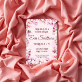 ピンクの桜のシャワー 招待状