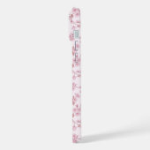 ピンクの桜のシームレスな花柄 iPhoneケース (左側面)