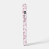 ピンクの桜のシームレスな花柄 iPhoneケース (左側面)