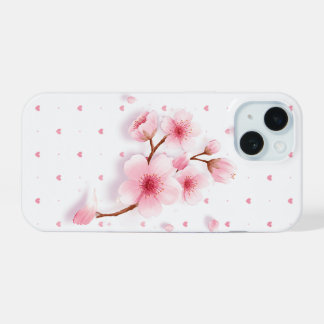 ピンクの桜のスマホケース iPhone 15ケース