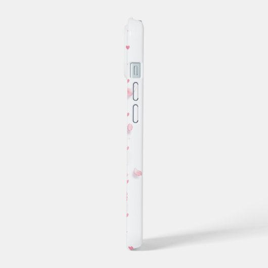ピンクの桜のスマホケース iPhone 15ケース (左側面)