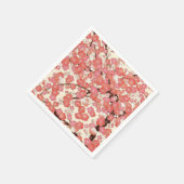 ピンクの桜のデザインの紙ナプキン スタンダードカクテルナプキン (角)
