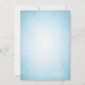 ピンクの桜のヴィンテージの青色児のシャワー 招待状 (裏面)