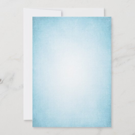 ピンクの桜のヴィンテージの青色児のシャワー 招待状 (裏面)