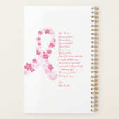 ピンクの桜の友人が乳がんを克服した人を支援 プランナー手帳 (裏面)