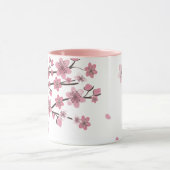 ピンクの桜の可愛い マグカップ (中央)
