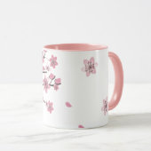 ピンクの桜の可愛い マグカップ (正面右)