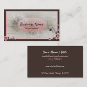 ピンクの桜の専門の名刺 名刺 (正面/裏面)