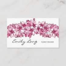 ピンクの桜の整理のスケッチのデザイン