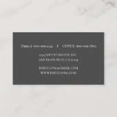 ピンクの桜の整理のスケッチのデザイン 名刺 (裏面)