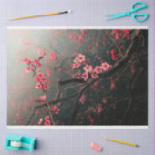 ピンクの桜の枝 エーテリアル 薄葉紙 (クラフト)