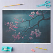 ピンクの桜の枝、チャイニーズデコ 薄葉紙 (クラフト)