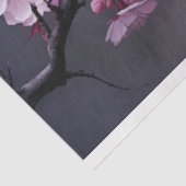 ピンクの桜の枝 霞んだ銀色の空 薄葉紙 (詳細)
