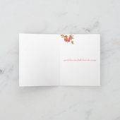 ピンクの桜の結婚式のお礼カード サンキューカード (内部)