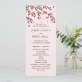 ピンクの桜の結婚式プログラム プログラム (スタンド正面)