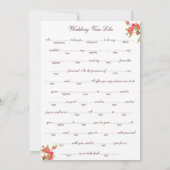 ピンクの桜の結婚誓約書 Libs カード (裏面)