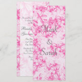 ピンクの桜の背の高い招待状 招待状 (正面/裏面)