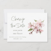 ピンクの桜の花が変わる日付 セーブザデート (正面)