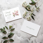 ピンクの桜の花が変わる日付 セーブザデート