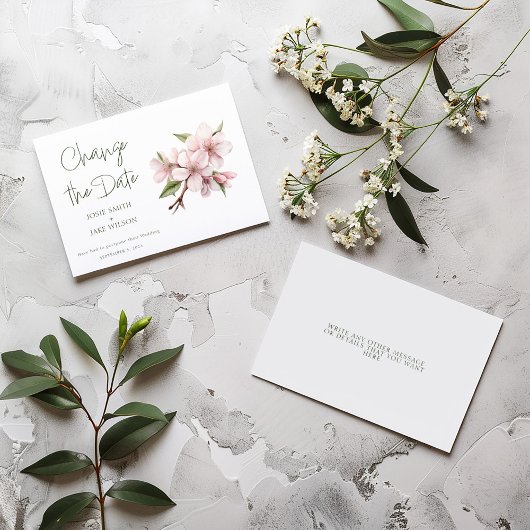 ピンクの桜の花が変わる日付 セーブザデート