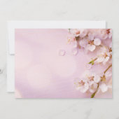 ピンクの桜の花のウェディングシャワー招待状 招待状 (裏面)