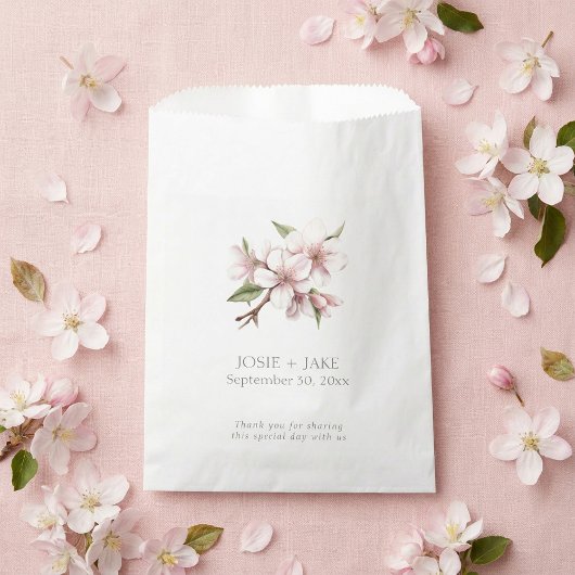 ピンクの桜の花のギフトバッグ フェイバーバッグ