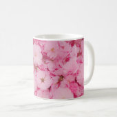 ピンクの桜の花のクラシックマグカップ ボタニカル フラワー コーヒーマグカップ (正面右)