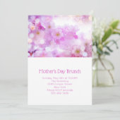 ピンクの桜の花の写真　母の日 招待状 (スタンド正面)